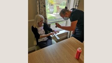 Glo germ kit helps Rotherham care home Residents improve hand hygiene